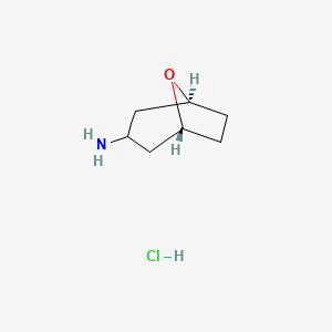 molecular formula C7H14ClNO B13904118 exo-8-Oxabicyclo[3.2.1]octan-3-amine hydrochloride 