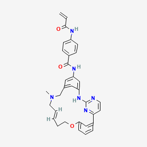 molecular formula C33H32N6O3 B13904131 N-[(16Z)-14-methyl-20-oxa-5,7,14,27-tetrazatetracyclo[19.3.1.12,6.18,12]heptacosa-1(25),2(27),3,5,8,10,12(26),16,21,23-decaen-10-yl]-4-(prop-2-enoylamino)benzamide 