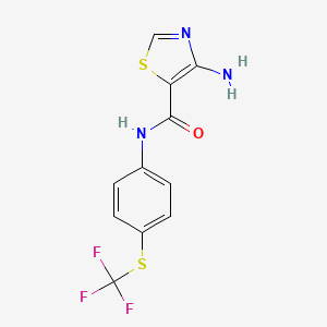 4-Amino-N-(4-((trifluoromethyl)thio)phenyl)thiazole-5-carboxamide