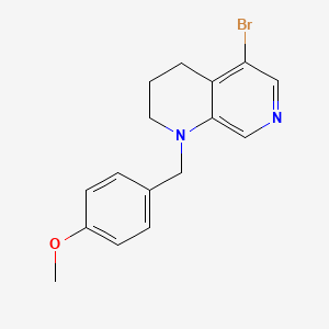 5-bromo-1-[(4-methoxyphenyl)methyl]-3,4-dihydro-2H-1,7-naphthyridine