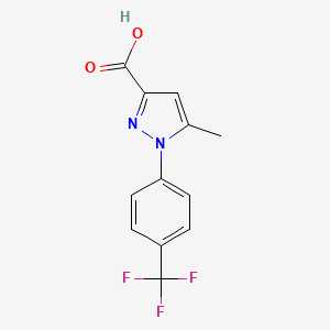 molecular formula C12H9F3N2O2 B13904167 1-(4-Trifluoromethyl-phenyl)-5-methyl-1H-pyrazole-3-carboxylic acid 