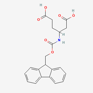 molecular formula C21H21NO6 B1390417 Fmoc-3-aminoadipic acid CAS No. 1185303-08-5