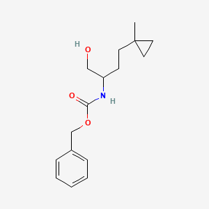 molecular formula C16H23NO3 B13904178 Benzyl N-[1-(hydroxymethyl)-3-(1-methylcyclopropyl)propyl]carbamate 