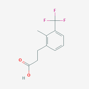 molecular formula C11H11F3O2 B1390419 3-[2-Methyl-3-(trifluoromethyl)phenyl]propionic acid CAS No. 1017777-98-8