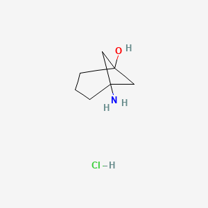 molecular formula C7H14ClNO B13904193 5-Aminonorpinan-1-ol;hydrochloride 