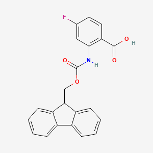 molecular formula C22H16FNO4 B1390420 Fmoc-2-amino-4-fluorobenzoic acid CAS No. 1185298-00-3