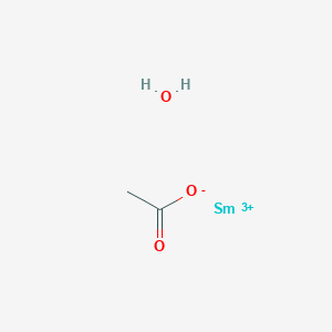 molecular formula C2H5O3Sm+2 B13904221 Samarium(3+);acetate;hydrate 