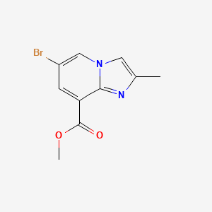 molecular formula C10H9BrN2O2 B13904225 Methyl 6-bromo-2-methylimidazo[1,2-a]pyridine-8-carboxylate 