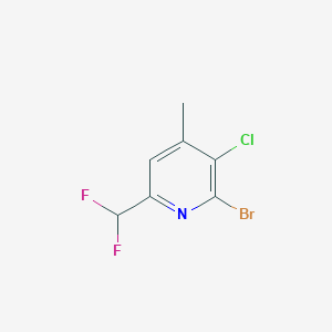 2-Bromo-3-chloro-6-(difluoromethyl)-4-methylpyridine