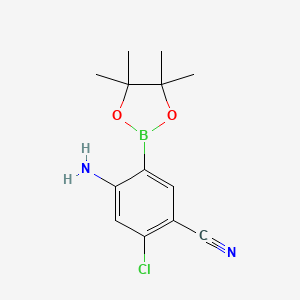 4-Amino-2-chloro-5-(4,4,5,5-tetramethyl-1,3,2-dioxaborolan-2-yl)benzonitrile