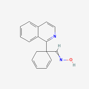 molecular formula C16H14N2O B13904242 N-{[1-(Isoquinolin-1-yl)cyclohexa-2,4-dien-1-yl]methylidene}hydroxylamine CAS No. 379701-28-7