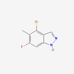 molecular formula C8H6BrFN2 B13904259 4-Bromo-6-fluoro-5-methyl-1H-indazole 