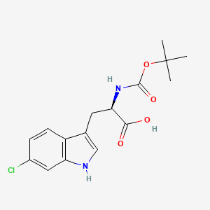 molecular formula C16H19ClN2O4 B1390426 Boc-6-chloro-D-tryptophan CAS No. 1217738-82-3