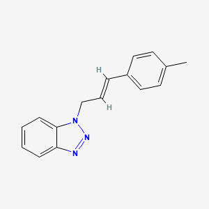 molecular formula C16H15N3 B13904323 (E)-1-(3-(p-Tolyl)allyl)-1H-benzo[d][1,2,3]triazole 