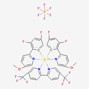 molecular formula C36H22F16IrN4O2P B13904337 [Ir(dFOMeppy)2-(5,5'-dCF3bpy)]PF6 