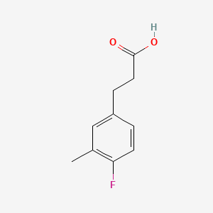 molecular formula C10H11FO2 B1390434 3-(4-Fluoro-3-methylphenyl)propanoic acid CAS No. 881189-64-6