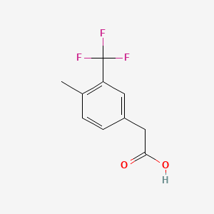 molecular formula C10H9F3O2 B1390453 2-(4-Methyl-3-(trifluoromethyl)phenyl)acetic acid CAS No. 1000544-72-8