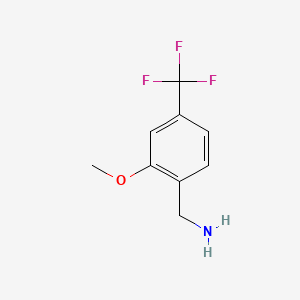 molecular formula C9H10F3NO B1390454 2-Methoxy-4-(trifluoromethyl)benzylamine CAS No. 771581-99-8