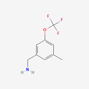 B1390455 3-Methyl-5-(trifluoromethoxy)benzylamine CAS No. 916420-60-5
