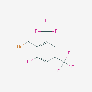 molecular formula C9H4BrF7 B1390459 2-Fluoro-4,6-bis(trifluoromethyl)benzyl bromide CAS No. 1017778-46-9