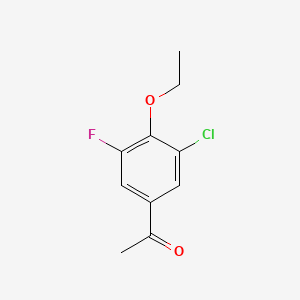 molecular formula C10H10ClFO2 B1390461 3'-Chloro-4'-ethoxy-5'-fluoroacetophenone CAS No. 1017779-05-3