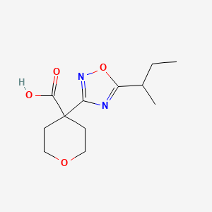 4-(5-Sec-butyl-[1,2,4]oxadiazol-3-yl)tetrahydropyran-4-carboxylic acid