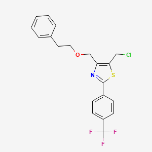 5-(chloromethyl)-4-(2-phenylethoxymethyl)-2-[4-(trifluoromethyl)phenyl]-1,3-thiazole