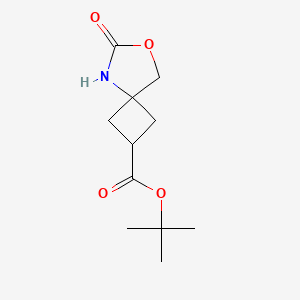 molecular formula C11H17NO4 B13904634 tert-Butyl cis-6-oxo-7-oxa-5-azaspiro[3.4]octane-2-carboxylate 