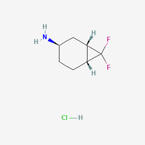 rel-(1S,3R,6R)-7,7-difluoronorcaran-3-amine;hydrochloride