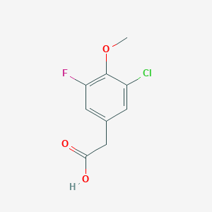 molecular formula C9H8ClFO3 B1390466 3-氯-5-氟-4-甲氧基苯乙酸 CAS No. 1000544-65-9