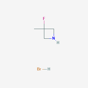 molecular formula C4H9BrFN B13904684 3-Fluoro-3-methyl-azetidine;hydrobromide 