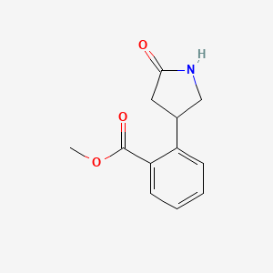 molecular formula C12H13NO3 B13904685 Methyl 2-(5-oxopyrrolidin-3-yl)benzoate 