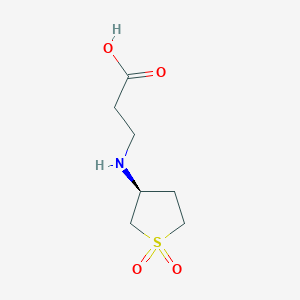 molecular formula C7H13NO4S B13904713 3-[[(3S)-1,1-dioxothiolan-3-yl]amino]propanoic acid 