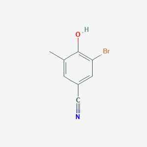 molecular formula C8H6BrNO B13904746 3-Bromo-4-hydroxy-5-methylbenzonitrile 