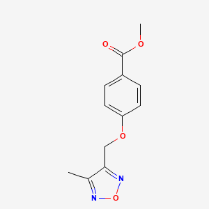 molecular formula C12H12N2O4 B13904748 Methyl 4-((4-Methyl-1,2,5-oxadiazol-3-yl) methoxy)benzoate 