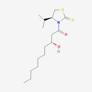 (3R)-3-hydroxy-1-[(4S)-4-propan-2-yl-2-sulfanylidene-1,3-thiazolidin-3-yl]decan-1-one