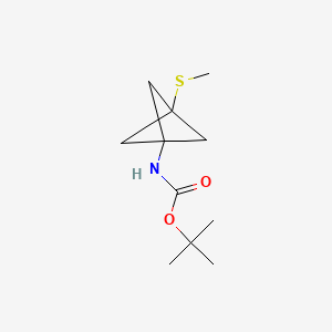 tert-butyl N-(3-methylsulfanyl-1-bicyclo[1.1.1]pentanyl)carbamate