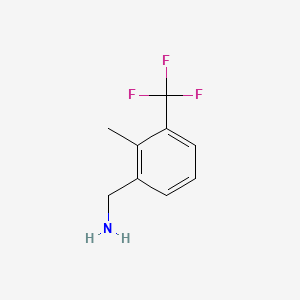 molecular formula C9H10F3N B1390476 (2-Methyl-3-(trifluoromethyl)phenyl)methanamine CAS No. 771572-43-1