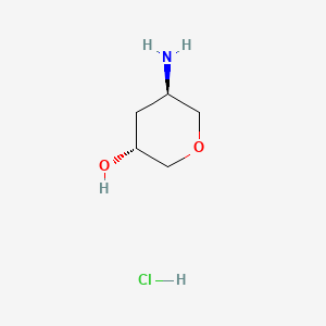 molecular formula C5H12ClNO2 B13904763 (3R,5R)-5-aminotetrahydropyran-3-ol;hydrochloride 