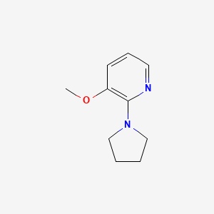 molecular formula C10H14N2O B13904787 3-Methoxy-2-(pyrrolidin-1-yl)pyridine 