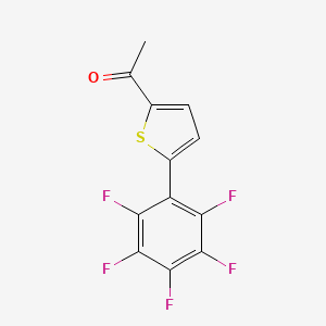 molecular formula C12H5F5OS B13904798 1-[5-(2,3,4,5,6-Pentafluorophenyl)-2-thienyl]ethanone 