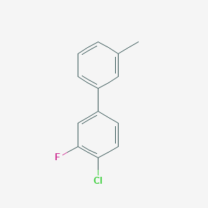 molecular formula C13H10ClF B13904799 4-Chloro-3-fluoro-3'-methyl-1,1'-biphenyl CAS No. 893737-50-3