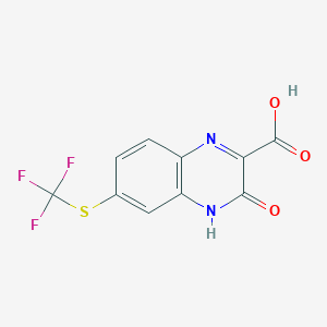 3-oxo-6-(trifluoromethylsulfanyl)-4H-quinoxaline-2-carboxylic acid