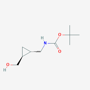 molecular formula C10H19NO3 B13904827 Tert-butyl (((1S,2S)-2-(hydroxymethyl)cyclopropyl)methyl)carbamate 