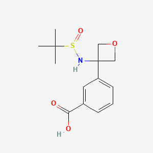 3-[3-(Tert-butylsulfinylamino)oxetan-3-yl]benzoic acid