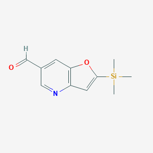 molecular formula C11H13NO2Si B1390484 2-(Trimethylsilyl)furo[3,2-b]pyridine-6-carbaldehyde CAS No. 1171920-34-5