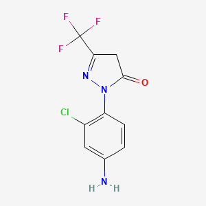 2-(4-amino-2-chlorophenyl)-5-(trifluoromethyl)-4H-pyrazol-3-one