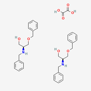 molecular formula C36H44N2O8 B13904865 (2S)-2-(benzylamino)-3-benzyloxy-propan-1-ol;hemi(oxalic acid) 