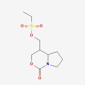 molecular formula C10H17NO5S B13904867 (1-Oxo-3,4,4a,5,6,7-hexahydropyrrolo[1,2-c][1,3]oxazin-4-yl)methyl ethanesulfonate 