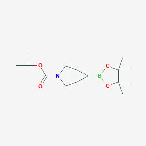 molecular formula C16H28BNO4 B13904871 Tert-butyl 6-(4,4,5,5-tetramethyl-1,3,2-dioxaborolan-2-yl)-3-azabicyclo[3.1.0]hexane-3-carboxylate 